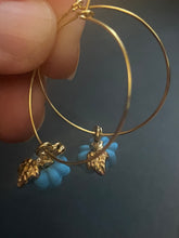 Load image into Gallery viewer, Autumn Pumpkin hoop earrings in a variety of colors
