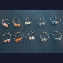 Load image into Gallery viewer, Autumn Pumpkin hoop earrings in a variety of colors