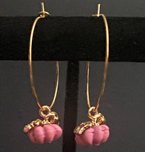Load image into Gallery viewer, Autumn Pumpkin hoop earrings in a variety of colors