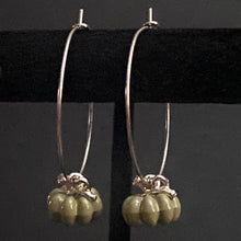 Load image into Gallery viewer, Autumn Pumpkin hoop earrings in a variety of colors
