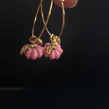 Load image into Gallery viewer, Autumn Pumpkin hoop earrings in a variety of colors