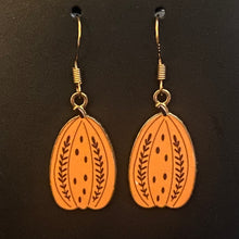 Load image into Gallery viewer, Pumpkin Patch fall-themed goldtone and enamel pumpkin earrings in a variety of styles