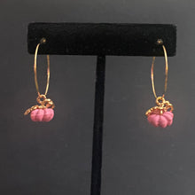 Load image into Gallery viewer, Autumn Pumpkin hoop earrings in a variety of colors