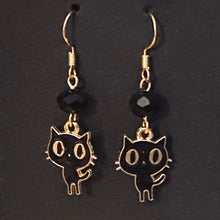 Load image into Gallery viewer, Halloween charm earrings in a variety of styles: Ghosts, haunted houses, jack-o’-lanterns, bats, witch hats, black cats, Halloween candy, spiders, and more