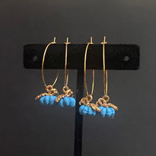 Load image into Gallery viewer, Autumn Pumpkin hoop earrings in a variety of colors