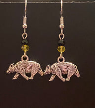 Load image into Gallery viewer, House Hufflepuff badger earrings Harry Potter houses fandom gift