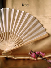 Load image into Gallery viewer, Hand Fan, silk & bamboo (folding), solid color