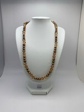 Load image into Gallery viewer, Bronze freshwater pearl and crystal necklace
