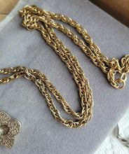 Load image into Gallery viewer, Limited Edition 1975 Sarah Coventry “Peace Cross” vintage Medieval / Renaissance style necklace