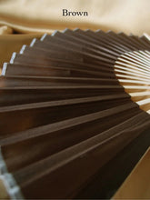 Load image into Gallery viewer, Hand Fan, silk & bamboo (folding), solid color