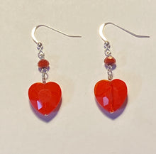 Load image into Gallery viewer, Love Me True glass heart earrings