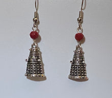 Load image into Gallery viewer, Dalek alien robot Doctor Who fandom earrings