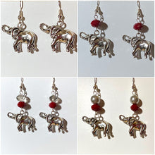 Load image into Gallery viewer, Alabama Crimson Tide sports fan elephant charm earrings