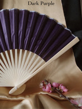 Load image into Gallery viewer, Hand Fan, silk & bamboo (folding), solid color