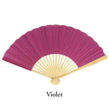 Load image into Gallery viewer, Hand Fan, silk & bamboo (folding), solid color