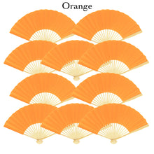 Load image into Gallery viewer, Hand Fan, silk & bamboo (folding), solid color