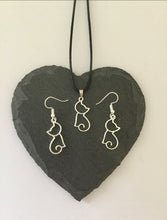 Load image into Gallery viewer, Cat Cutout - cute silvertone or goldtone cat silhouette earrings - cat mom cat lover gift