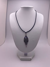 Load image into Gallery viewer, Celtic Ravens Norse Hugin and Munin birds zoomorphic knotwork silvertone pendant
