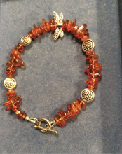 Load image into Gallery viewer, Dragonfly In Amber genuine Baltic Amber bracelet with dragonflies Outlander fan gift jewelry