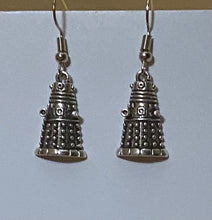 Load image into Gallery viewer, Dalek alien robot Doctor Who fandom earrings