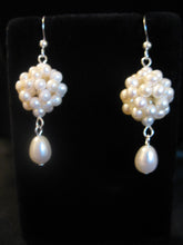 Load image into Gallery viewer, Freshwater pearl cluster drop earrings (sterling or 14K gold-filled), 2 styles available
