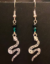 Load image into Gallery viewer, House Slytherin house Harry Potter earrings fandom gift
