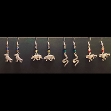 Load image into Gallery viewer, House Gryffindor Harry Potter fandom earrings