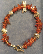 Load image into Gallery viewer, Dragonfly In Amber genuine Baltic Amber bracelet with dragonflies Outlander fan gift jewelry