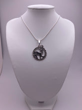 Load image into Gallery viewer, Celtic Stag or deer circular knotwork antique silvertone pendant
