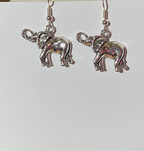 Load image into Gallery viewer, Alabama Crimson Tide sports fan elephant charm earrings