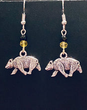 Load image into Gallery viewer, House Hufflepuff badger earrings Harry Potter houses fandom gift