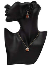 Load image into Gallery viewer, Paw print sports fan earrings: Tigers, Lions, Bulldogs, Wildcats, Huskies, Panthers, Jaguars: choice of team color with or without crystal bead.