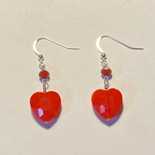 Load image into Gallery viewer, Love Me True glass heart earrings
