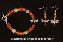 Load image into Gallery viewer, Dragonfly In Amber genuine Baltic Amber bracelet with dragonflies Outlander fan gift jewelry