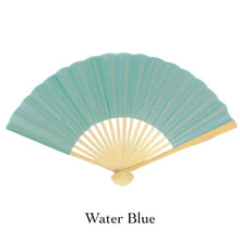 Load image into Gallery viewer, Hand Fan, silk & bamboo (folding), solid color