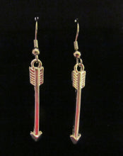 Load image into Gallery viewer, Arrow earrings archery fan Cupid bow and arrow