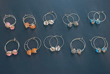 Load image into Gallery viewer, Autumn Pumpkin hoop earrings in a variety of colors

