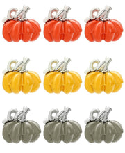 Load image into Gallery viewer, Autumn Pumpkin hoop earrings in a variety of colors
