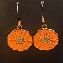 Load image into Gallery viewer, Pumpkin Patch fall-themed goldtone and enamel pumpkin earrings in a variety of styles
