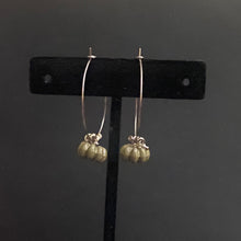 Load image into Gallery viewer, Autumn Pumpkin hoop earrings in a variety of colors
