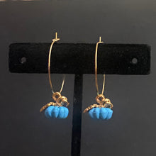 Load image into Gallery viewer, Autumn Pumpkin hoop earrings in a variety of colors
