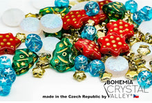 Load image into Gallery viewer, First Winter’s Snow: iridescent AB Czech glass snowflake earrings
