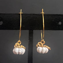 Load image into Gallery viewer, Autumn Pumpkin hoop earrings in a variety of colors
