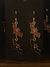 Load image into Gallery viewer, Halloween charm earrings in a variety of styles:  Ghosts, haunted houses, jack-o’-lanterns, bats, witch hats, black cats, Halloween candy, spiders, and more
