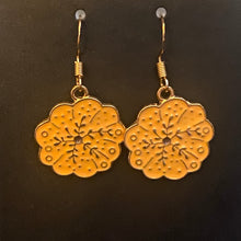 Load image into Gallery viewer, Pumpkin Patch fall-themed goldtone and enamel pumpkin earrings in a variety of styles
