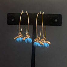 Load image into Gallery viewer, Autumn Pumpkin hoop earrings in a variety of colors
