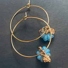 Load image into Gallery viewer, Autumn Pumpkin hoop earrings in a variety of colors
