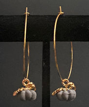 Load image into Gallery viewer, Autumn Pumpkin hoop earrings in a variety of colors

