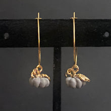 Load image into Gallery viewer, Autumn Pumpkin hoop earrings in a variety of colors
