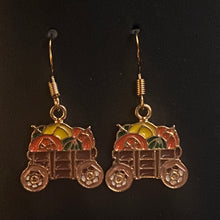 Load image into Gallery viewer, Pumpkin Patch fall-themed goldtone and enamel pumpkin earrings in a variety of styles
